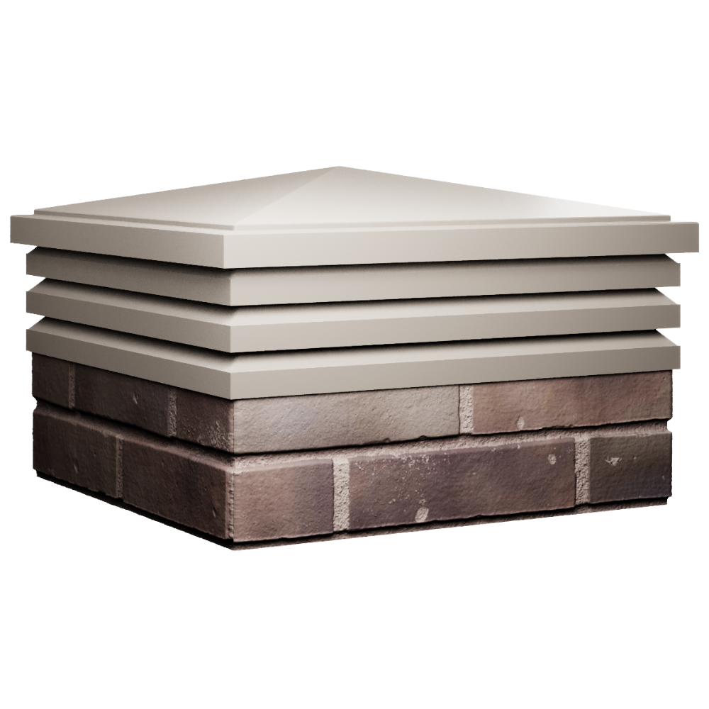 Колпак Zking Бона ХайТек Бежевый на столб 2х2 кирпича (513х513мм) в Реутове фото