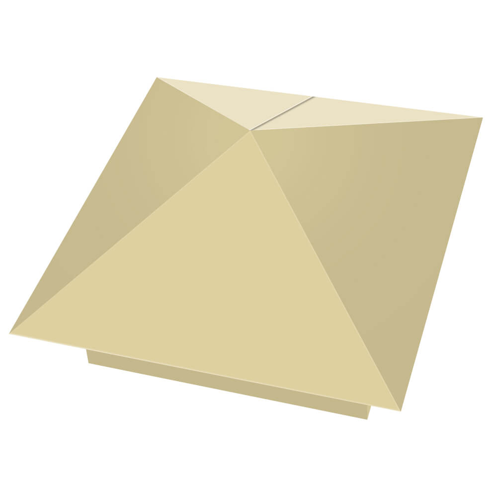 Колпак металлический 400х400мм RAL1014 Бежевый заборный Реутов фото