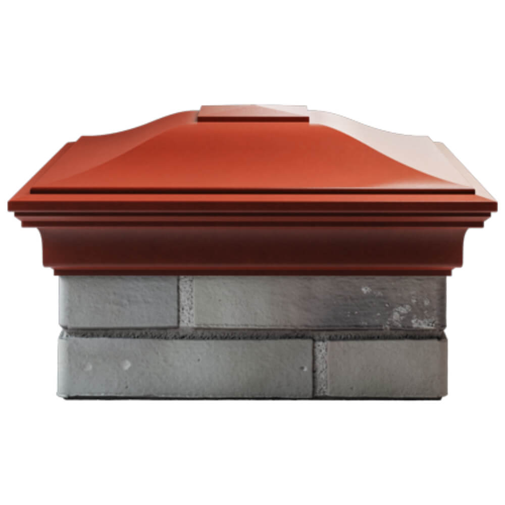 Колпак Zking Монблан Красный на столб 1.5х1.5 кирпича (385х385мм) Реутов фото