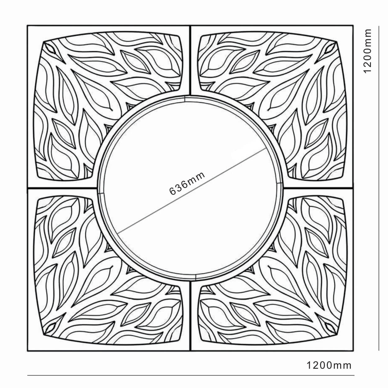 Приствольная решетка для дерева ZKING CRUST 1.2х1.2м Черная в Реутове фото