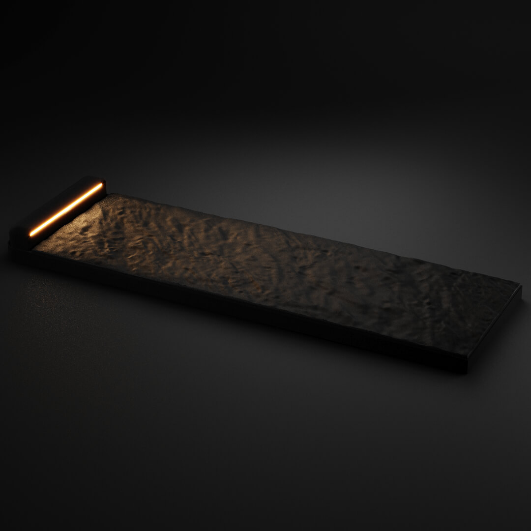 LED Светильник для шаговой плиты STONE Черный Сланец 330х75х98мм в Реутове фото