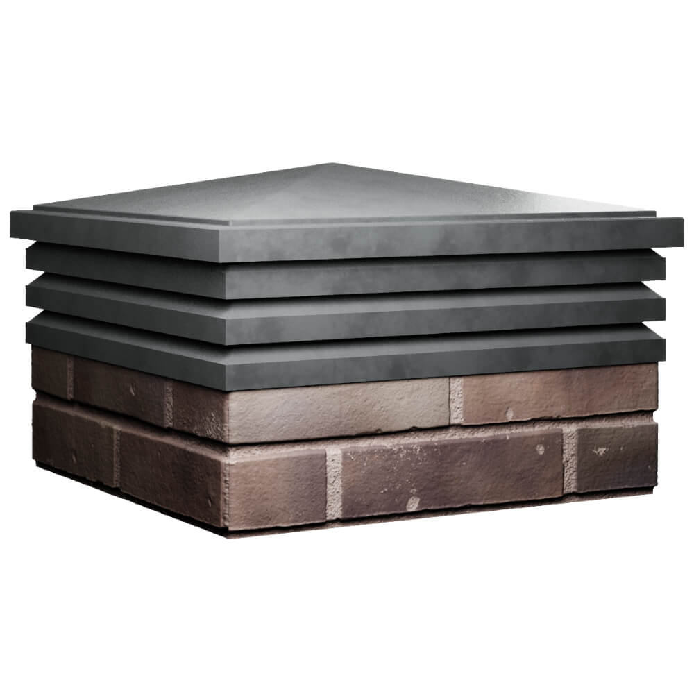 Колпак Zking Бона ХайТек Серый на столб 2х2 кирпича (513х513мм) в Реутове фото