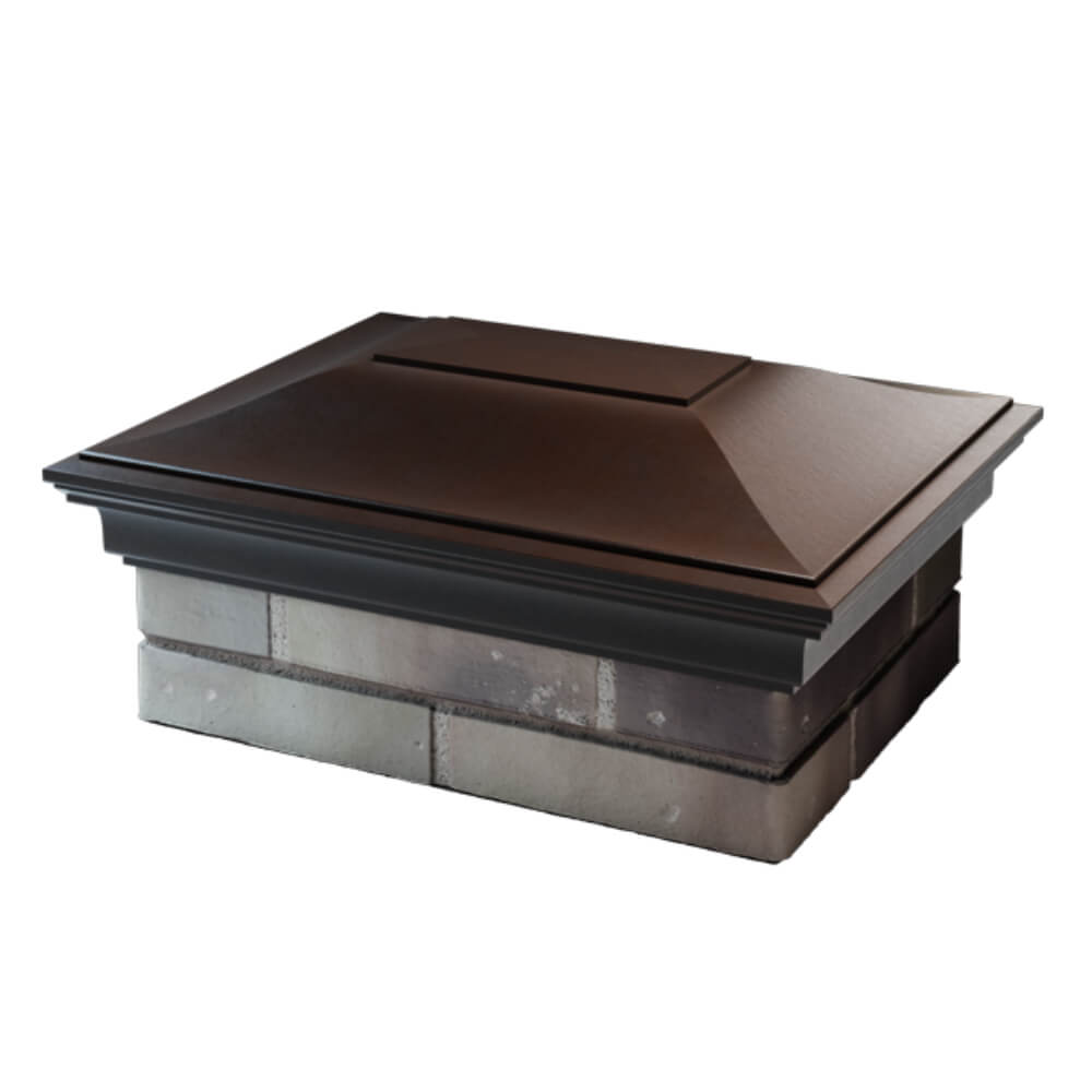 Колпак Zking Монблан Коричневый на столб 2х1.5 кирпича (515х385мм) в Реутове фото