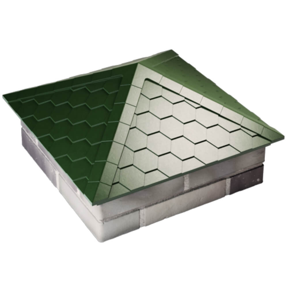Колпак Zking Эверест Зеленый на столб 2х2 кирпича (535х535мм) Реутов фото