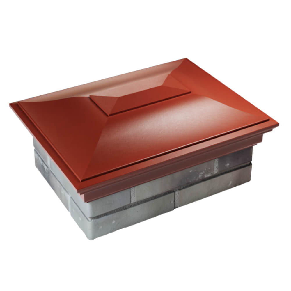 Колпак Zking Монблан Красный на столб 2х1.5 кирпича (515х385мм) Реутов фото