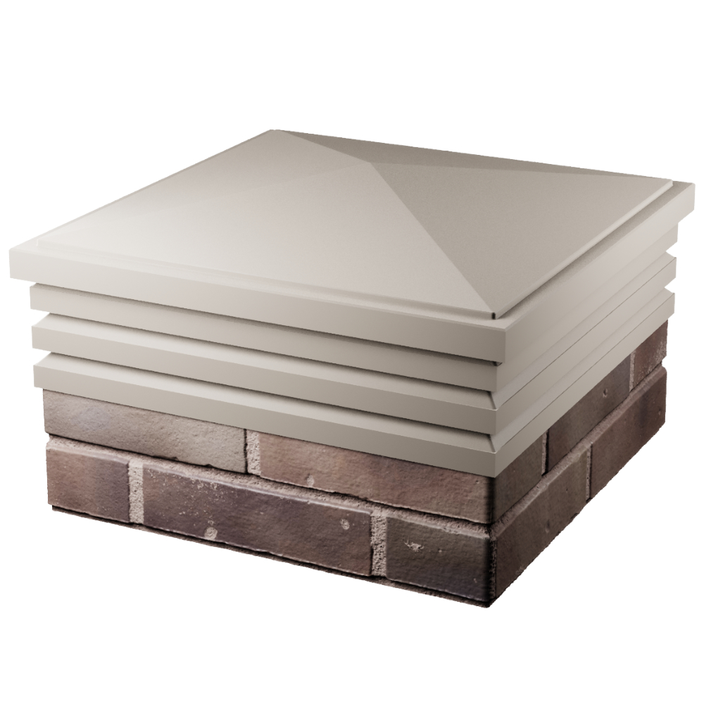 Колпак Zking Бона ХайТек Бежевый на столб 2х2 кирпича (513х513мм) в Реутове фото