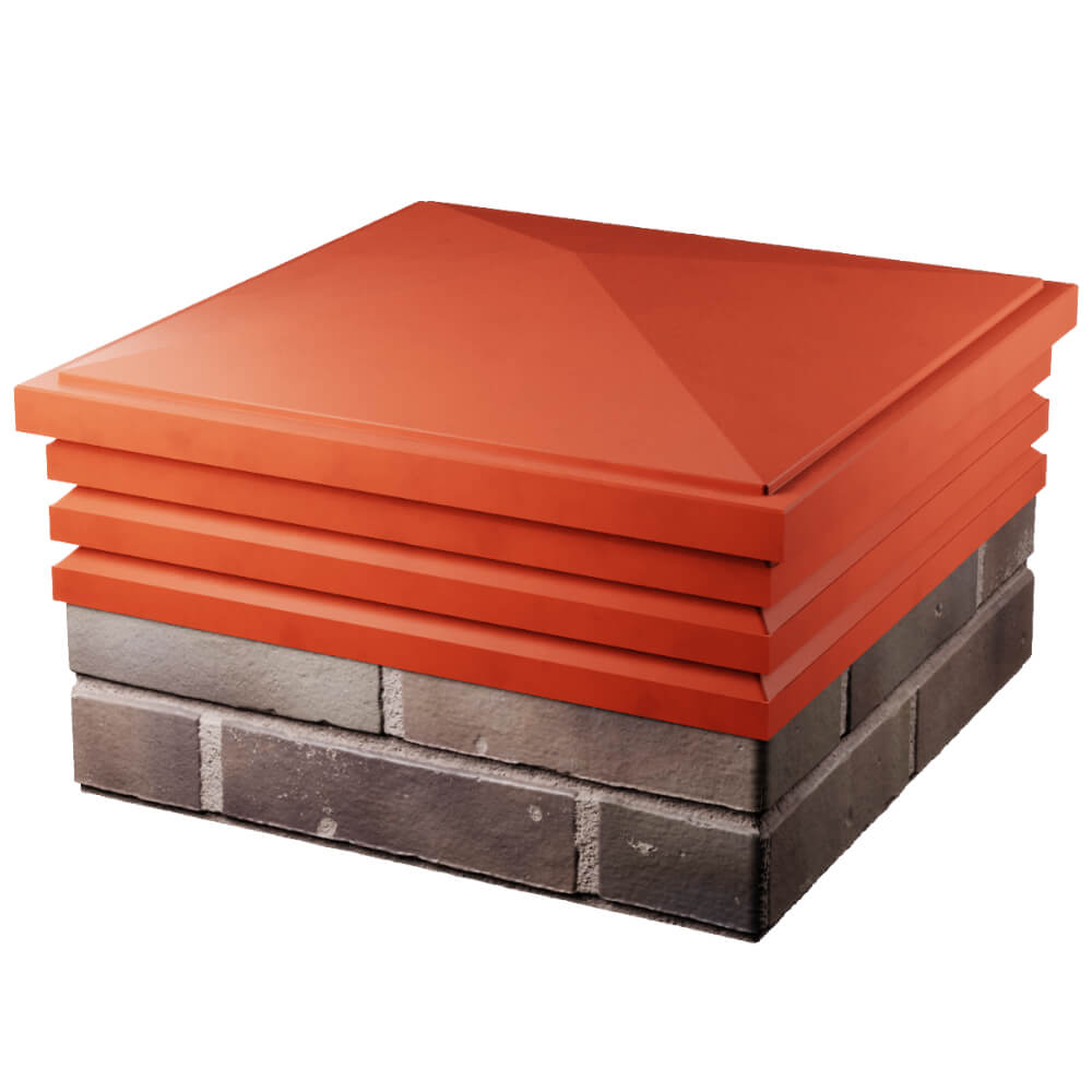 Колпак Zking Бона ХайТек Красный на столб 2х2 кирпича (513х513мм) в Реутове фото