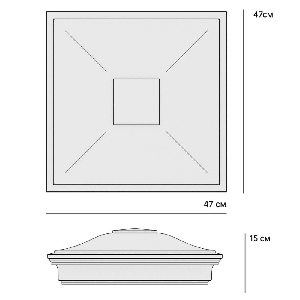 Колпак Zking Монблан Коричневый на столб 1.5х1.5 кирпича (385х385мм) в Реутове фото