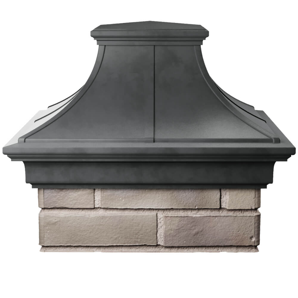 Колпак Zking Монблан Премиум Серый на столб 1.5х1.5 кирпича (385х385мм) Реутов фото