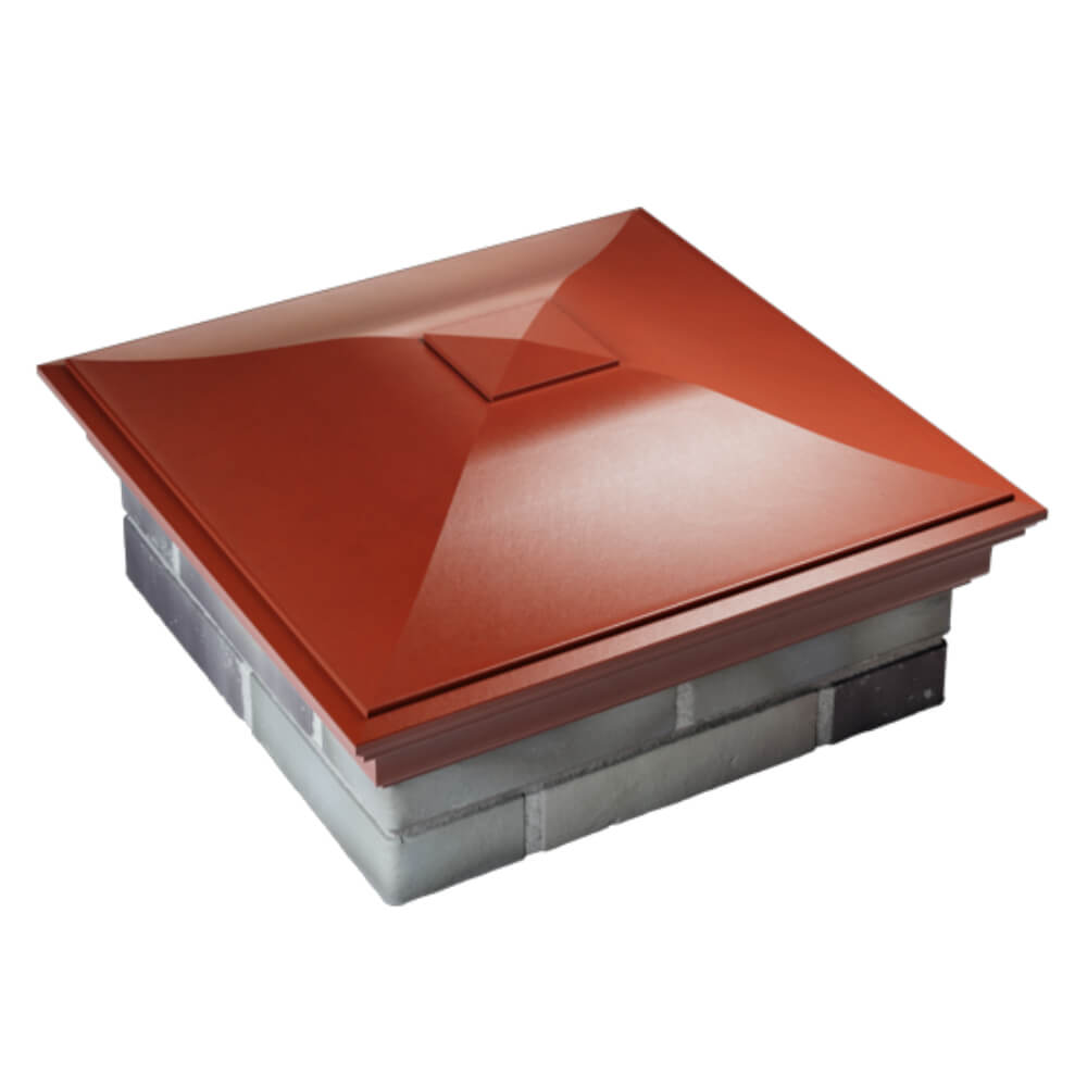 Колпак Zking Монблан Красный на столб 2х2 кирпича (515х515мм) Реутов фото