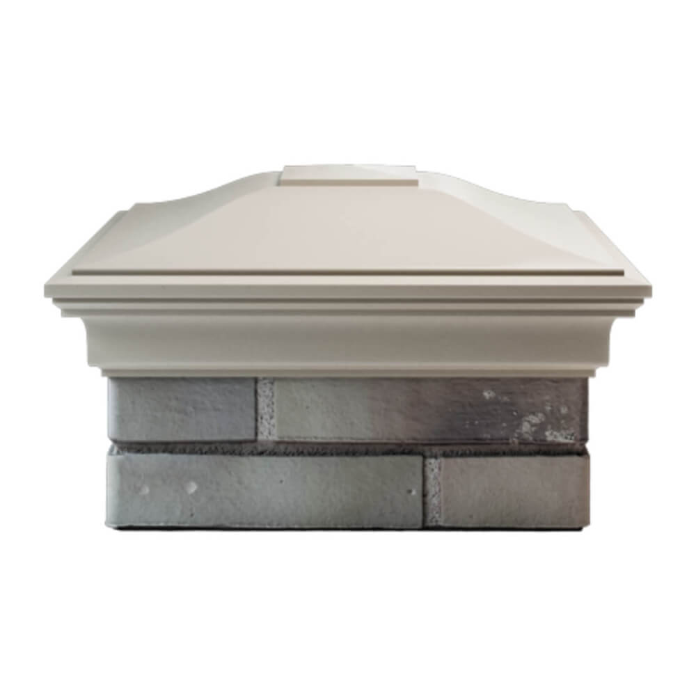 Колпак Zking Монблан Бежевый на столб 1.5х1.5 еврокирпича 0.7НФ (355х355мм) Реутов фото