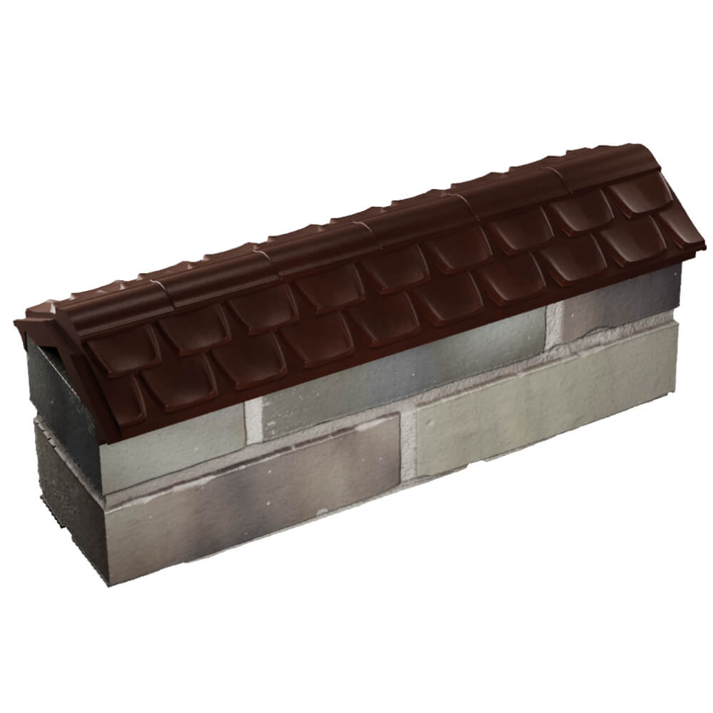 Парапет Zking Эльбрус Коричневый с посадкой на 0.5 кирпича (130мм) в Реутове фото