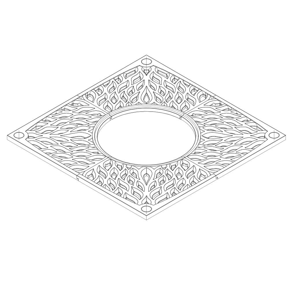 Приствольная решетка для дерева ZKING CRUST 2х2м Черная в Реутове фото