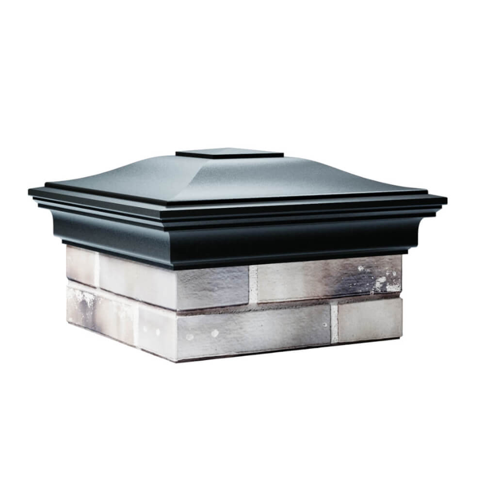 Колпак Zking Монблан Черный на столб 1.5х1.5 еврокирпича 0.7НФ (355х355мм) в Реутове фото