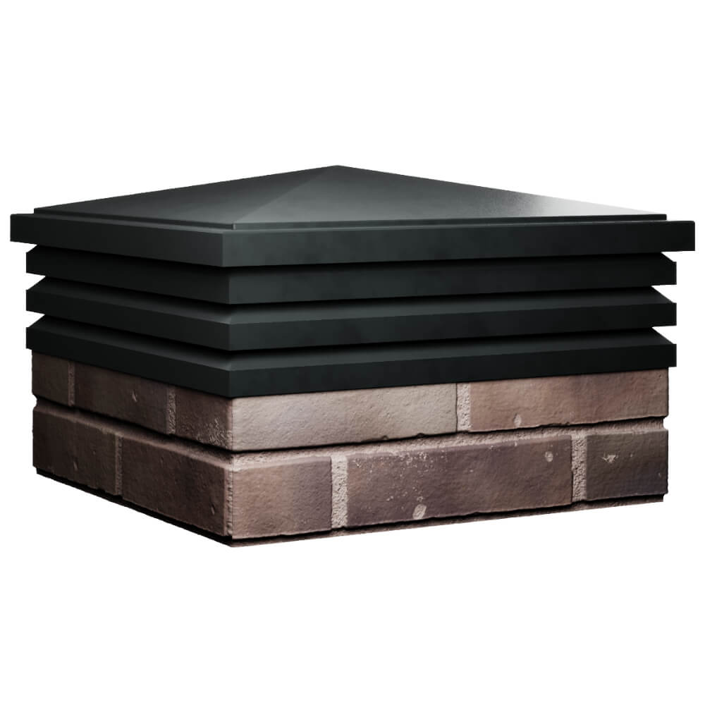 Колпак Zking Бона ХайТек Черный на столб 2х2 кирпича (513х513мм) в Реутове фото