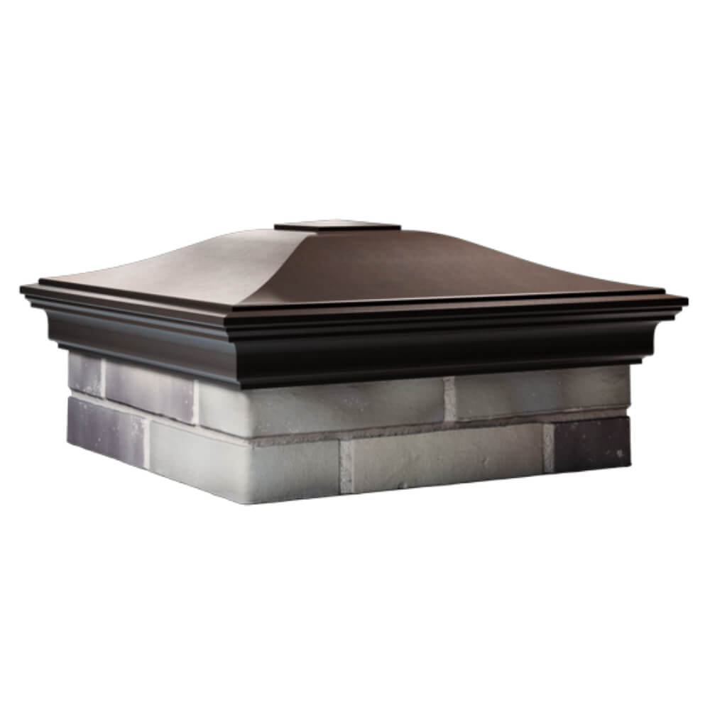 Колпак Zking Монблан Коричневый на столб 2х2 кирпича (515х515мм) в Реутове фото