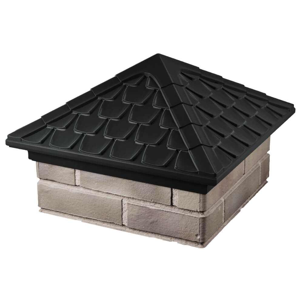 Колпак Zking Эльбрус Черный на столб 1.5х1.5 кирпича (385х385мм) в Реутове фото