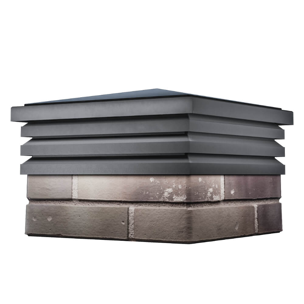 Колпак Zking Бона ХайТек Серый на столб 1.5х1.5 кирпича (385х385мм) в Реутове фото