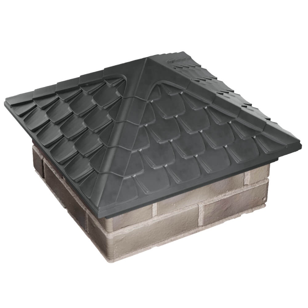 Колпак Zking Эльбрус Серый на столб 1.5х1.5 кирпича (385х385мм) в Реутове фото