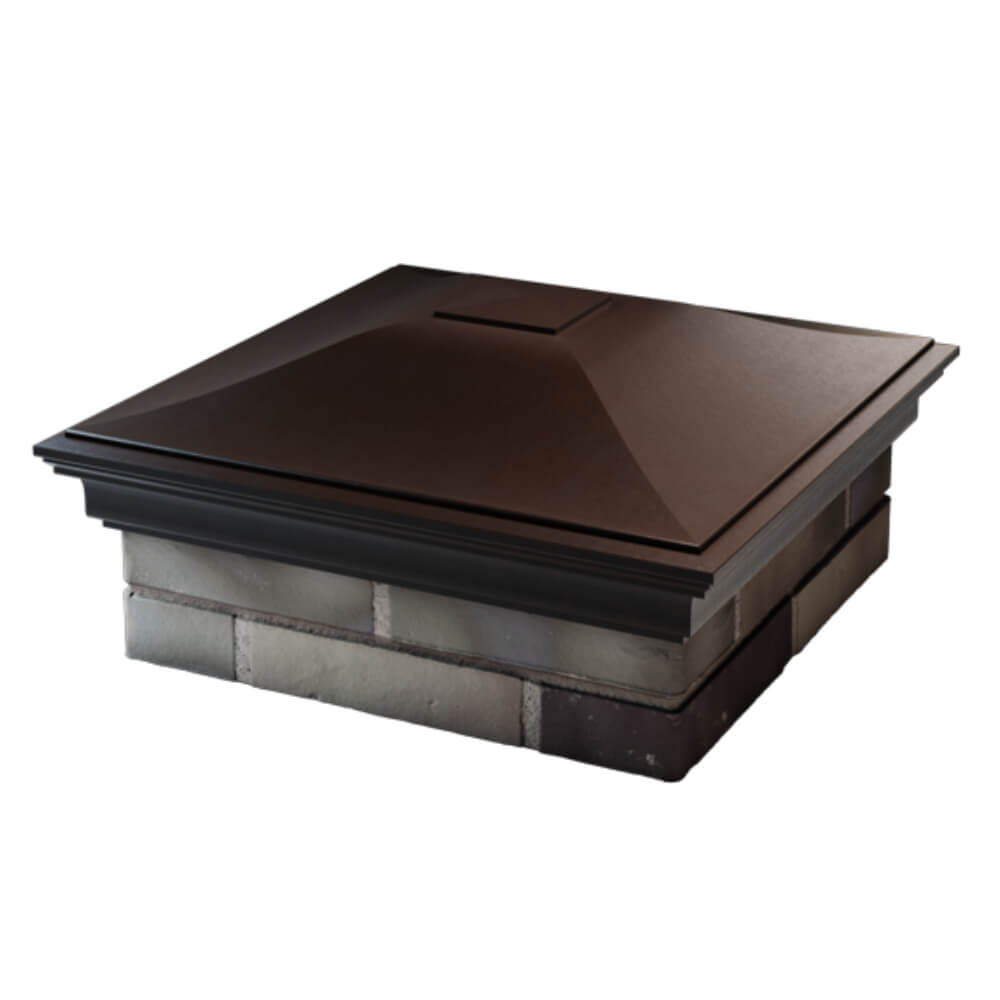 Колпак Zking Монблан Коричневый на столб 2х2 кирпича (515х515мм) в Реутове фото