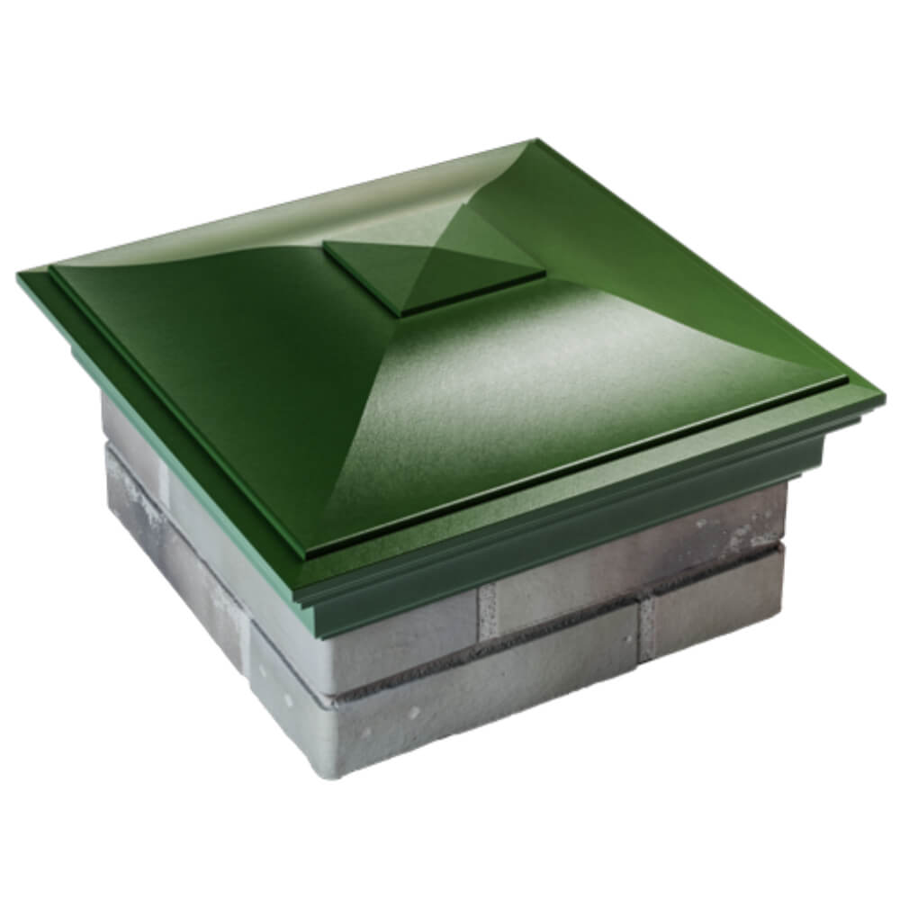 Колпак Zking Монблан Зеленый на столб 1.5х1.5 кирпича (385х385мм) в Реутове фото