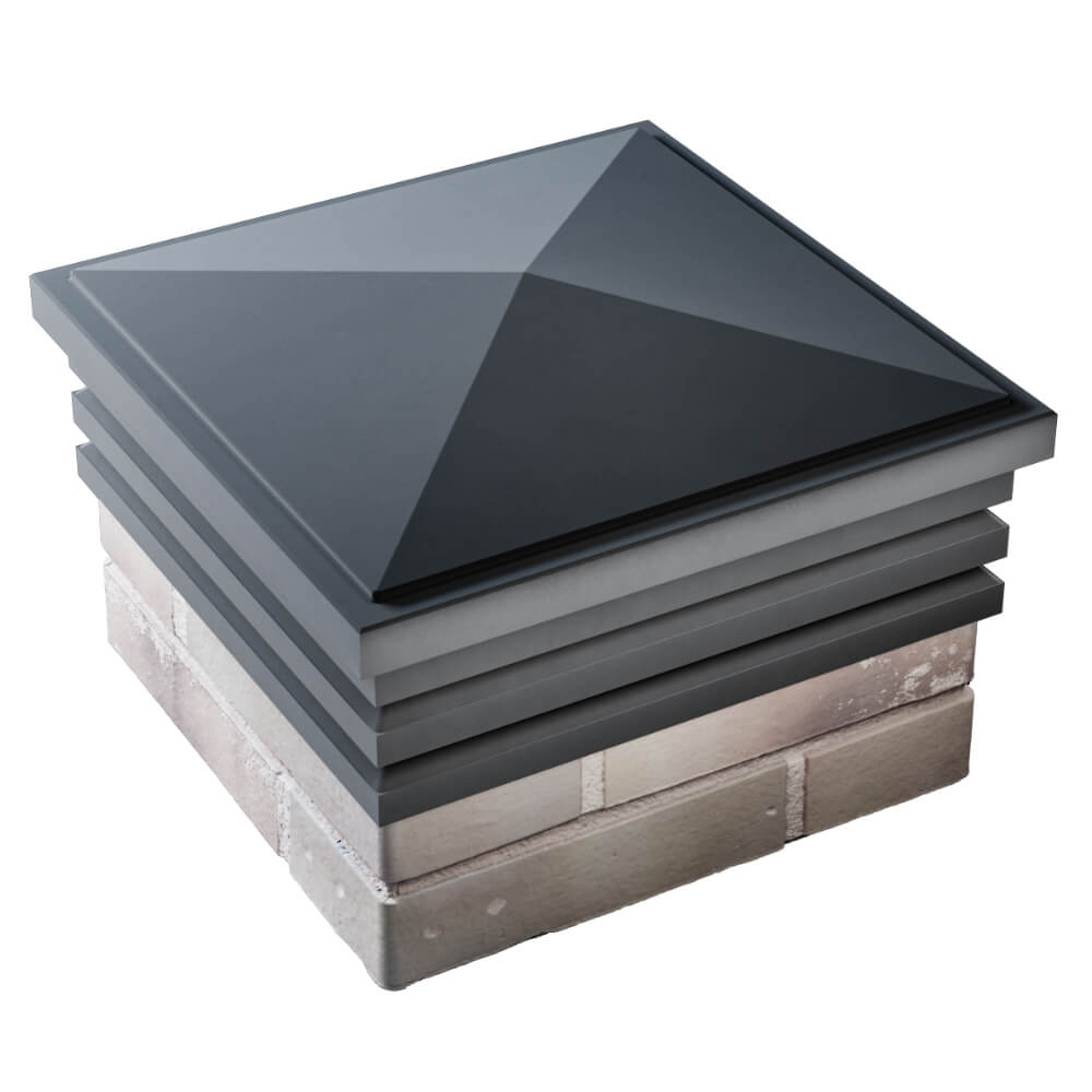 Колпак Zking Бона ХайТек Серый на столб 1.5х1.5 кирпича (385х385мм) в Реутове фото