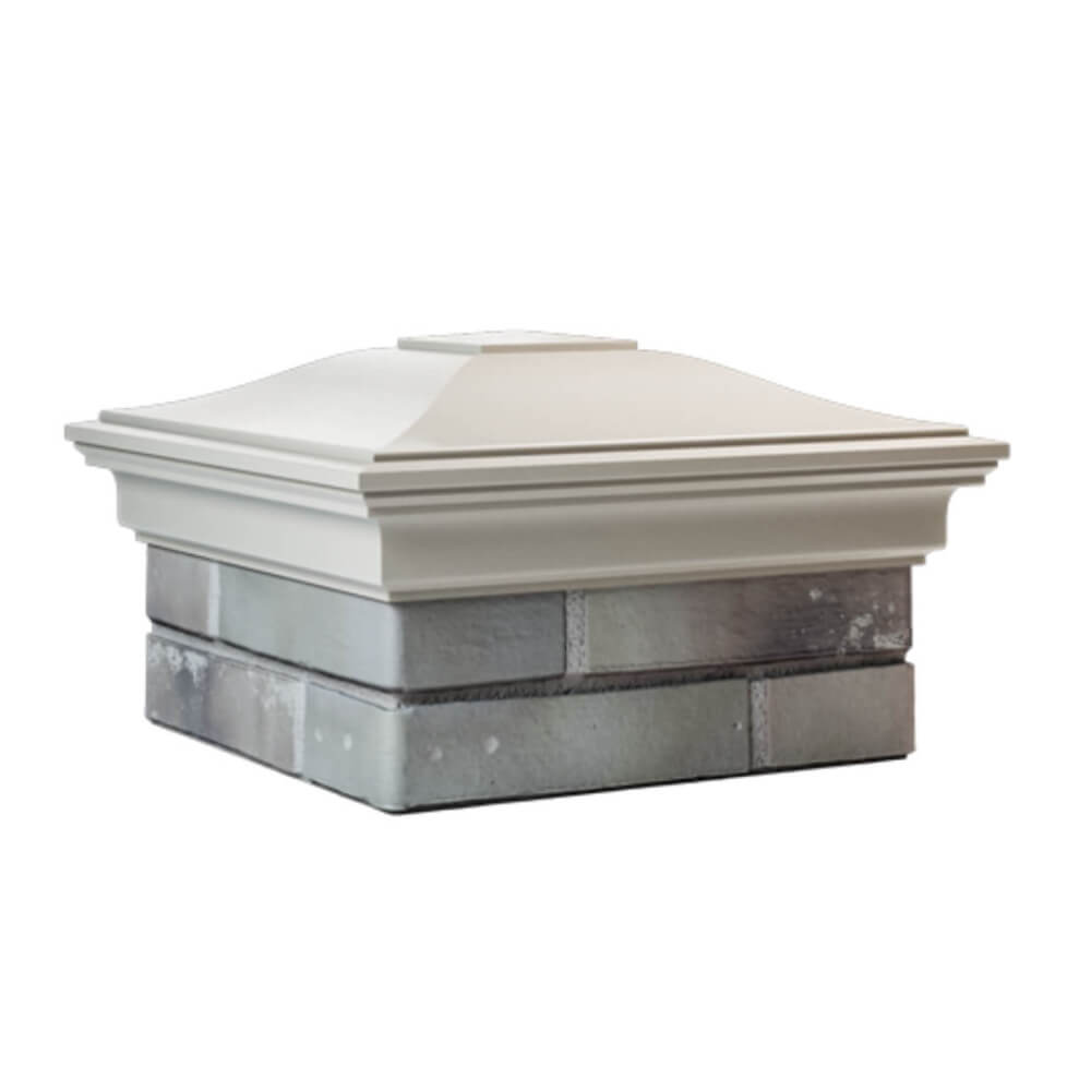 Колпак Zking Монблан Бежевый на столб 1.5х1.5 еврокирпича 0.7НФ (355х355мм) в Реутове фото