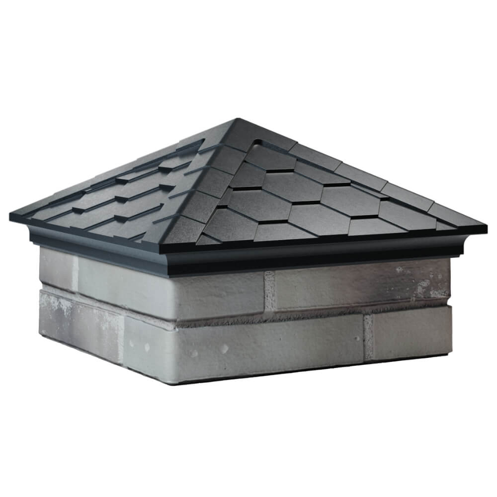 Колпак Zking Эверест Черный на столб 1.5х1.5 кирпича (390х390мм) в Реутове фото