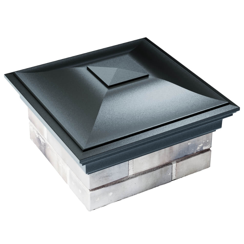 Колпак Zking Монблан Черный на столб 1.5х1.5 кирпича (385х385мм) в Реутове фото