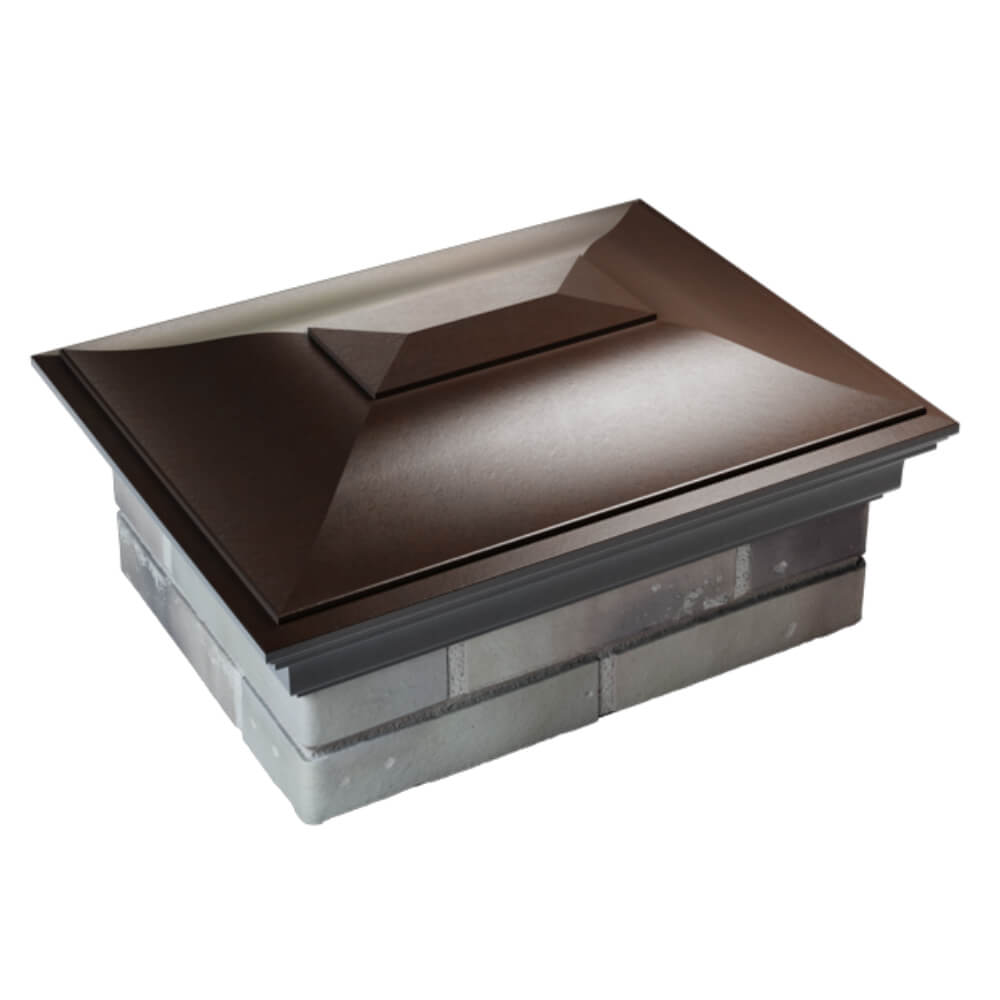 Колпак Zking Монблан Коричневый на столб 2х1.5 кирпича (515х385мм) Реутов фото