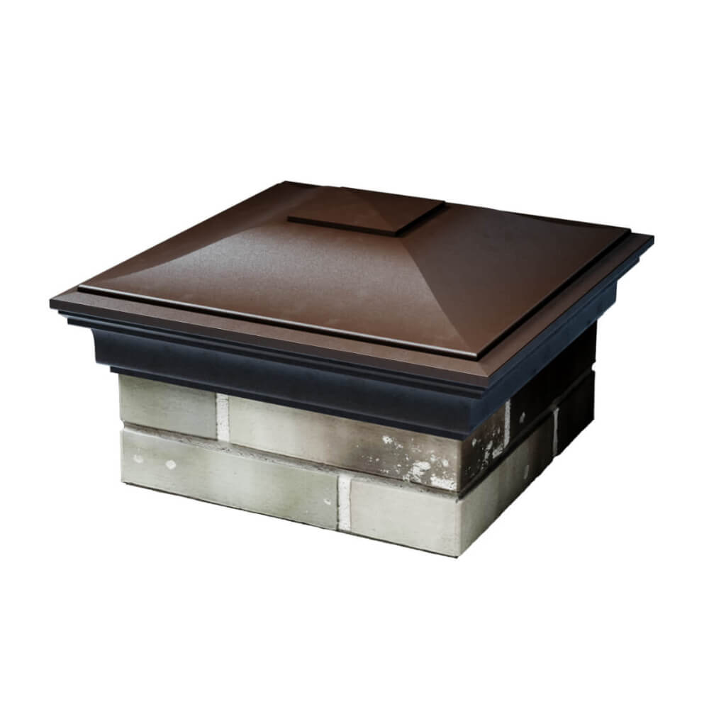 Колпак Zking Монблан Коричневый на столб 1.5х1.5 еврокирпича 0.7НФ (355х355мм) в Реутове фото