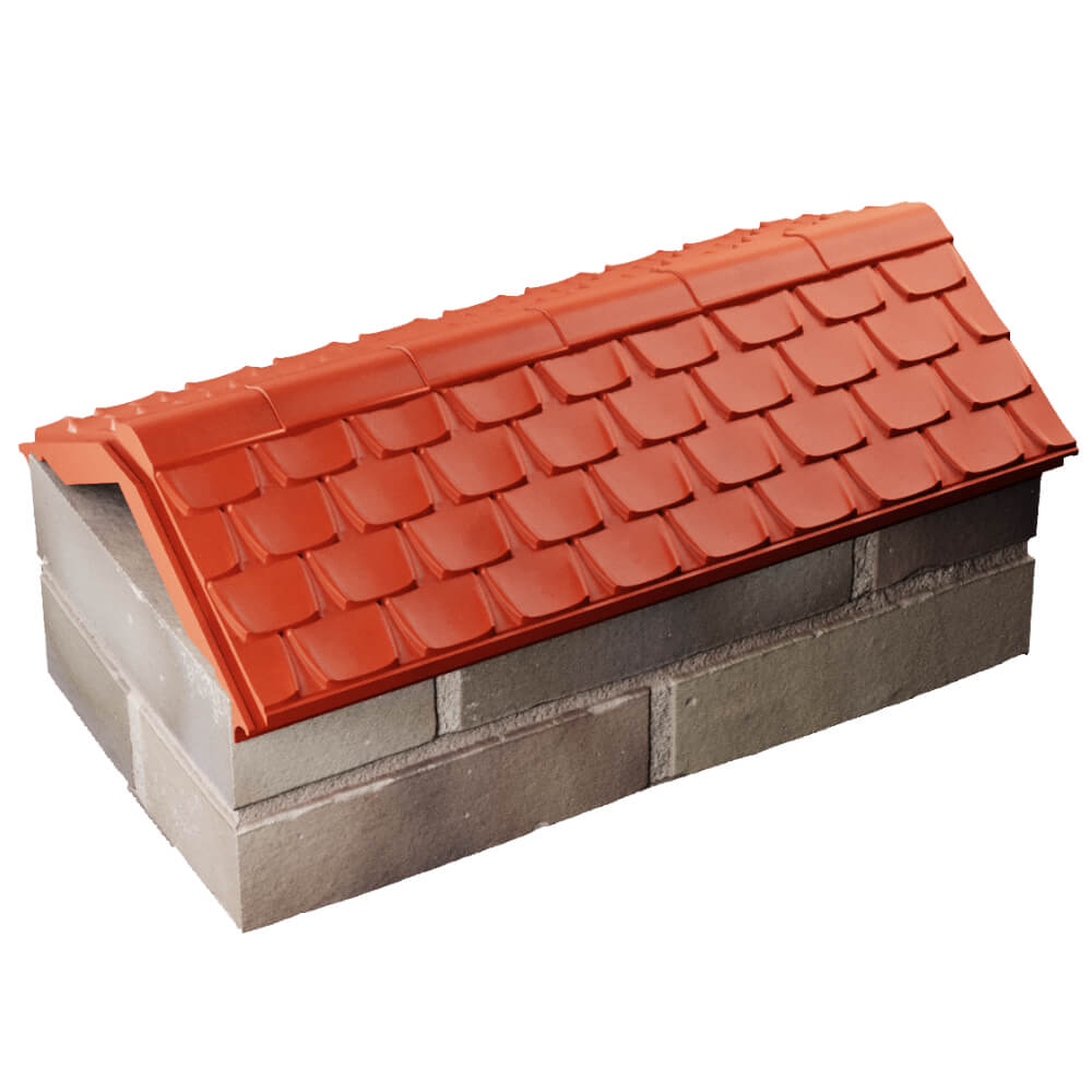 Парапет Zking Эльбрус Красный с посадкой на 1 кирпич (255мм) в Реутове фото