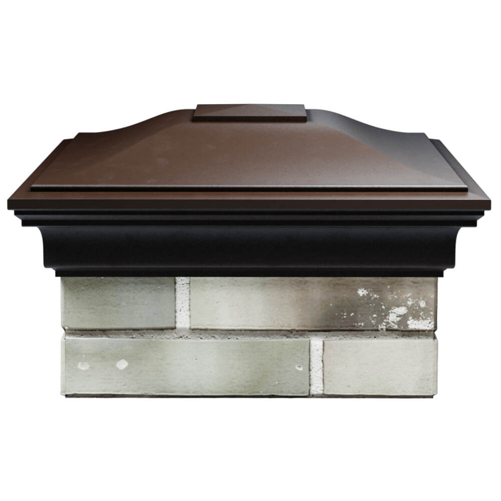 Колпак Zking Монблан Коричневый на столб 1.5х1.5 кирпича (385х385мм) Реутов фото