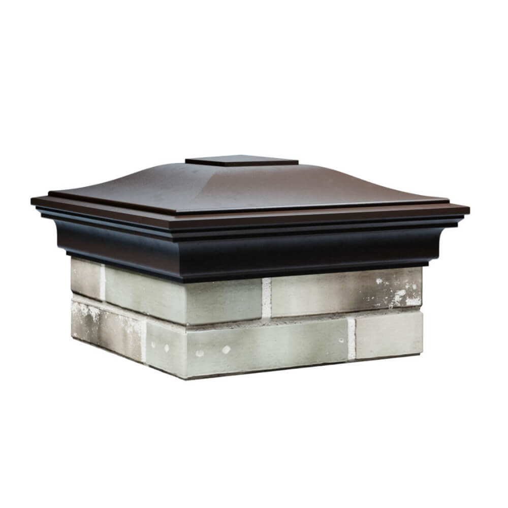 Колпак Zking Монблан Коричневый на столб 1.5х1.5 еврокирпича 0.7НФ (355х355мм) в Реутове фото