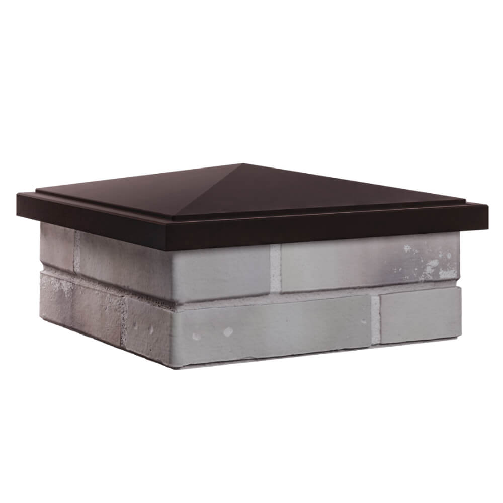 Колпак Zking БонаМоно Коричневый на столб 1.5х1.5 кирпича (385х385, 400х400мм) в Реутове фото