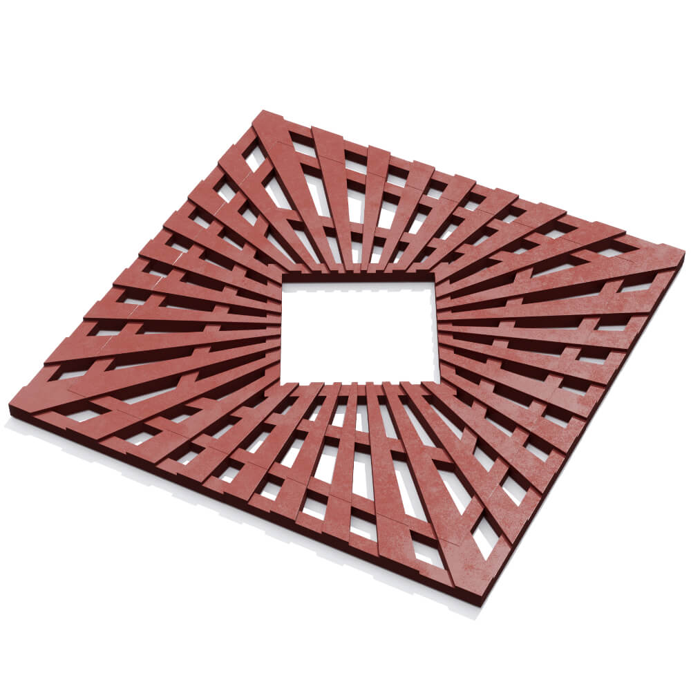 Приствольная решетка для дерева ZKING ATMOSPHERE 1.2х1.2м Красная в Реутове фото