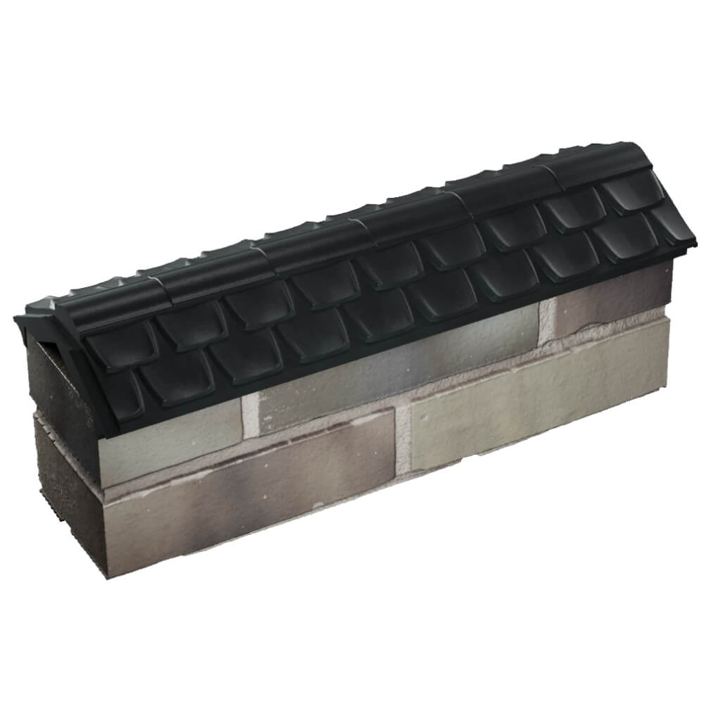 Парапет Zking Эльбрус Черный с посадкой на 0.5 кирпича (130мм) в Реутове фото