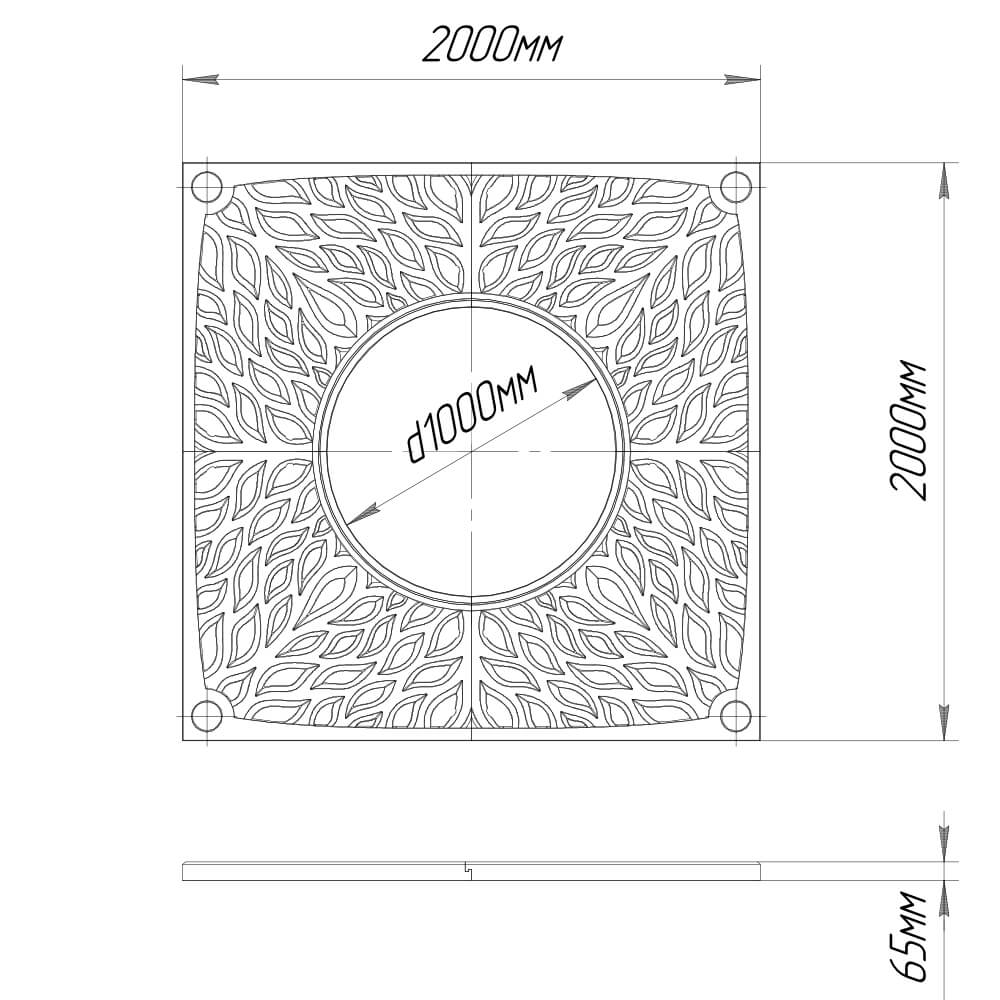 Приствольная решетка для дерева ZKING CRUST 2х2м Черная в Реутове фото