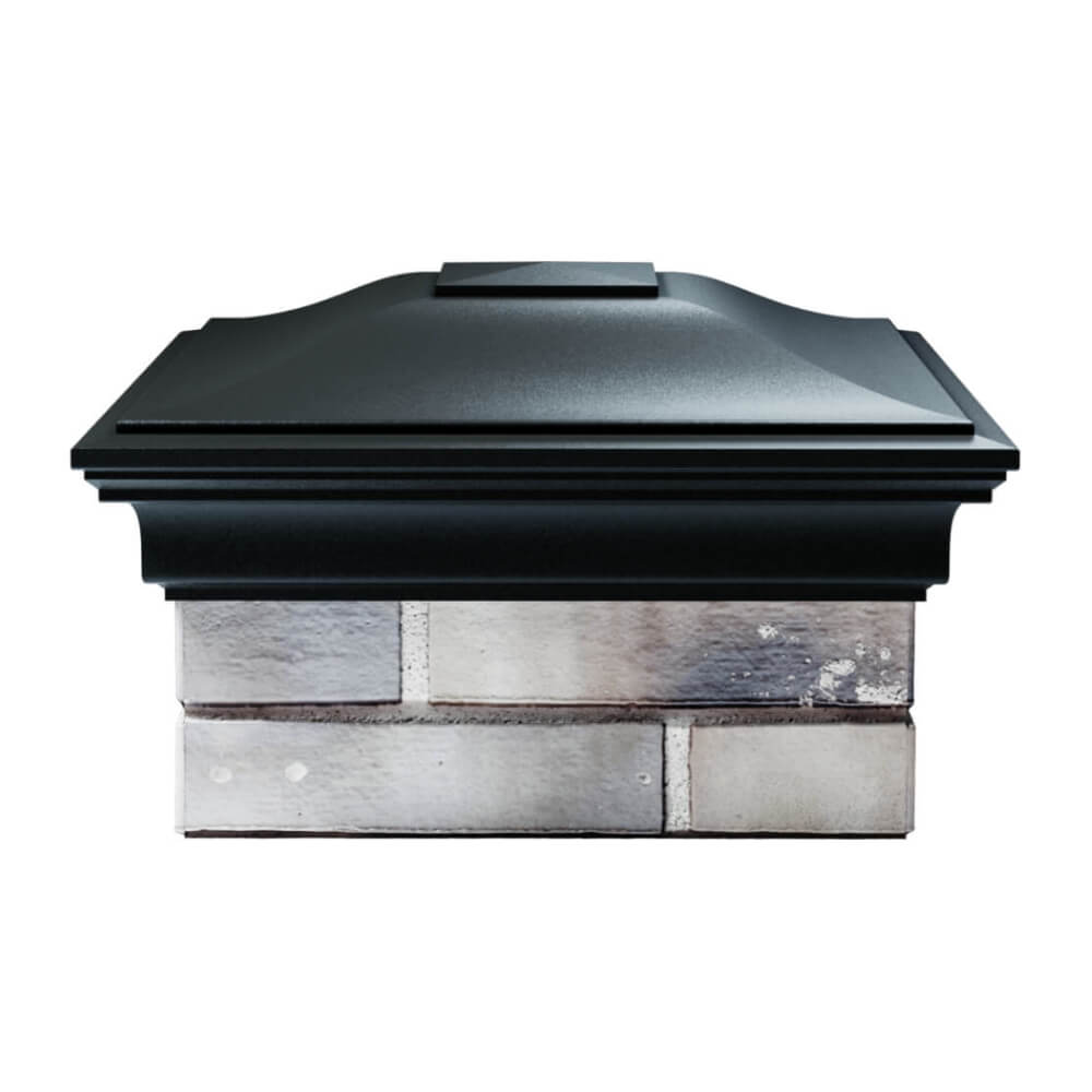 Колпак Zking Монблан Черный на столб 1.5х1.5 еврокирпича 0.7НФ (355х355мм) Реутов фото