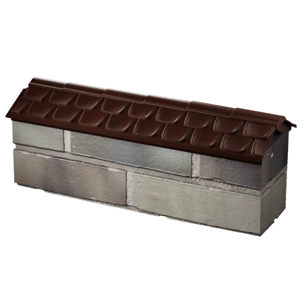 Парапет Zking Эльбрус Коричневый с посадкой на 0.5 кирпича (130мм) в Реутове фото