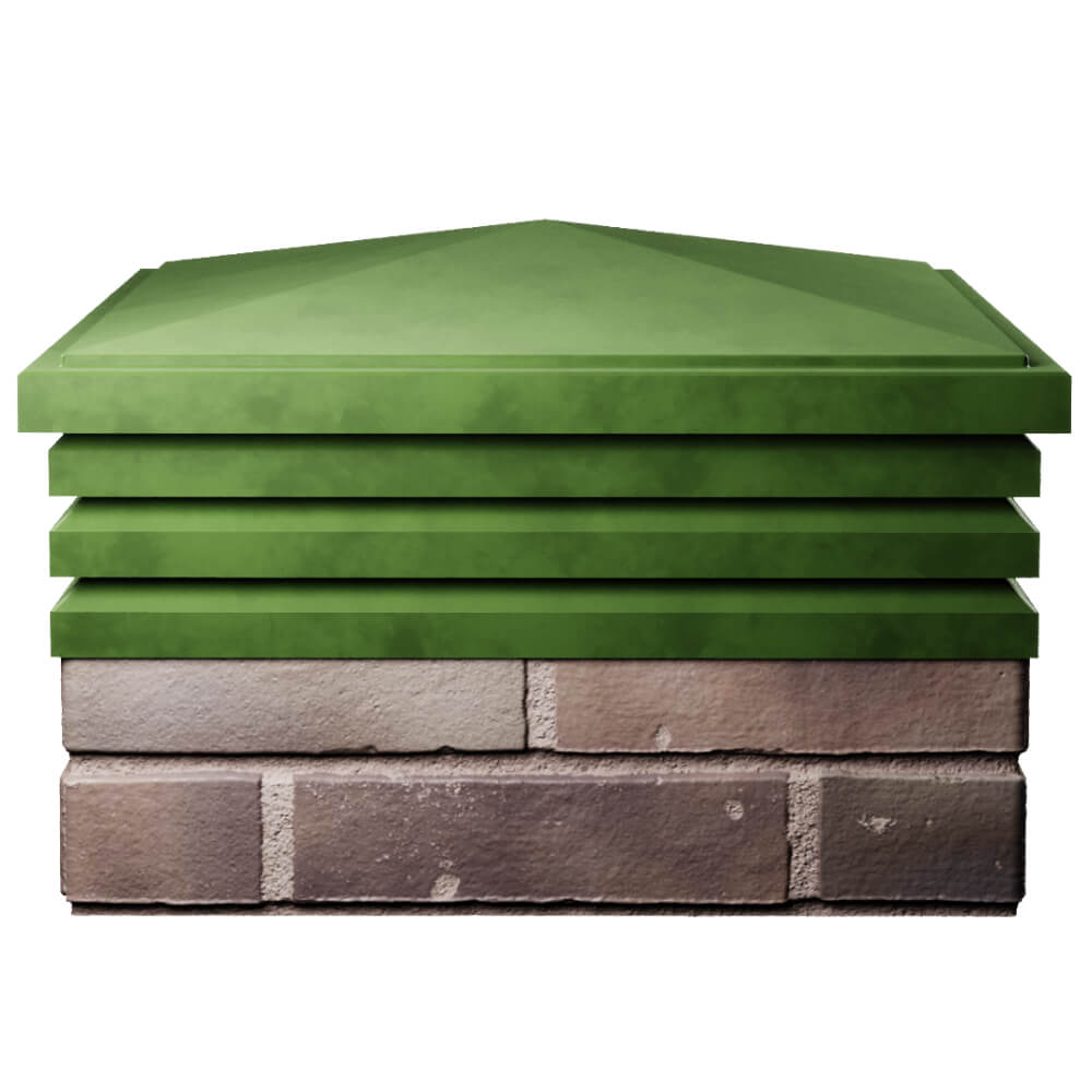 Колпак Zking Бона ХайТек Зеленый на столб 2х2 кирпича (513х513мм) Реутов фото