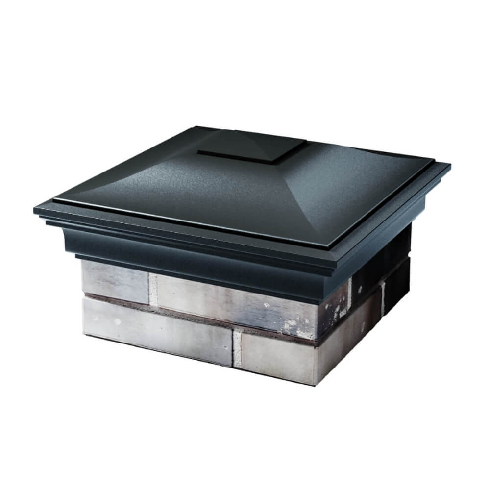 Колпак Zking Монблан Черный на столб 1.5х1.5 еврокирпича 0.7НФ (355х355мм) в Реутове фото