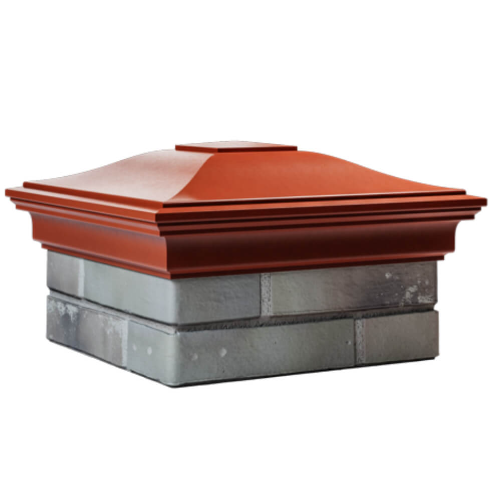 Колпак Zking Монблан Красный на столб 1.5х1.5 кирпича (385х385мм) в Реутове фото