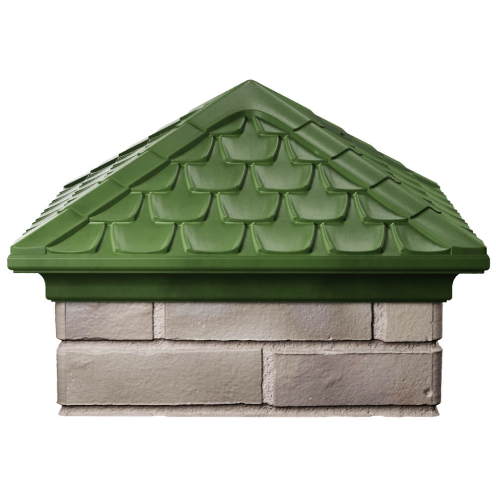 Колпак Zking Эльбрус Зеленый на столб 1.5х1.5 кирпича (385х385мм) Реутов фото