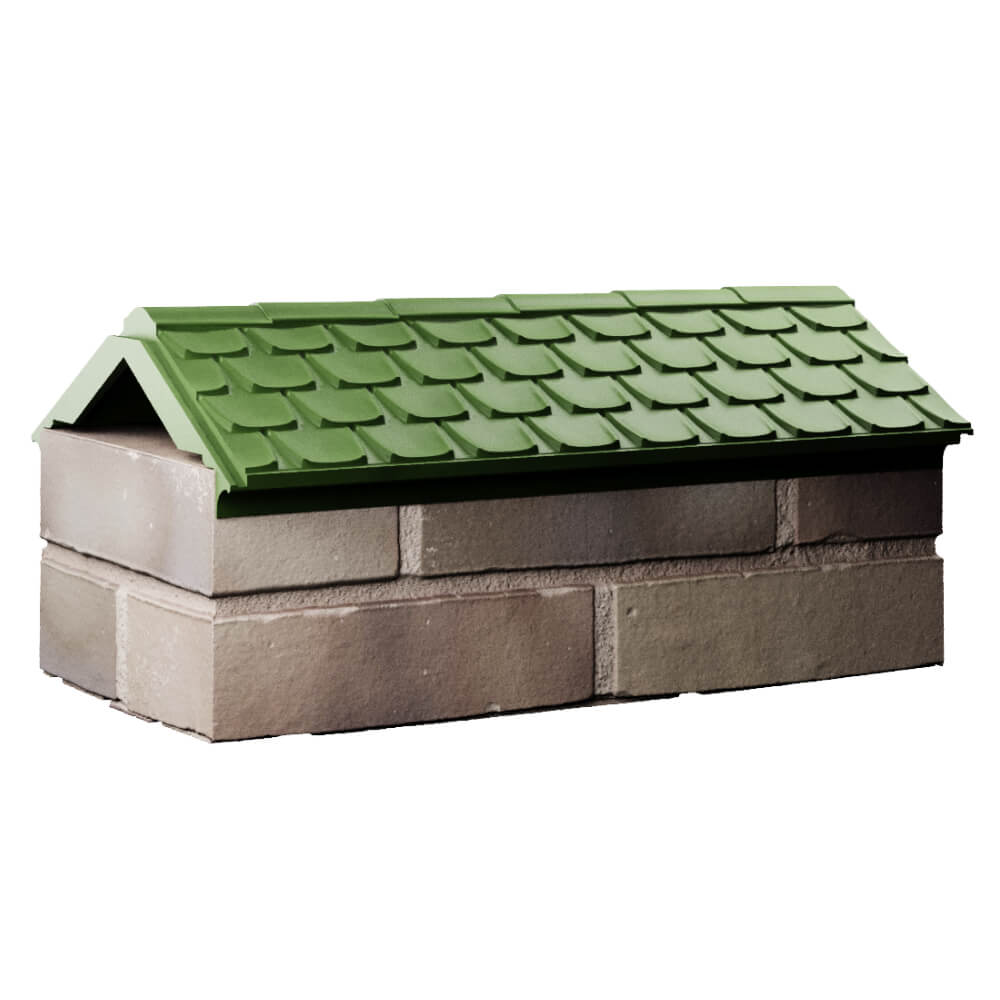 Парапет Zking Эльбрус Зеленый с посадкой на 1 кирпич (255мм) Реутов фото