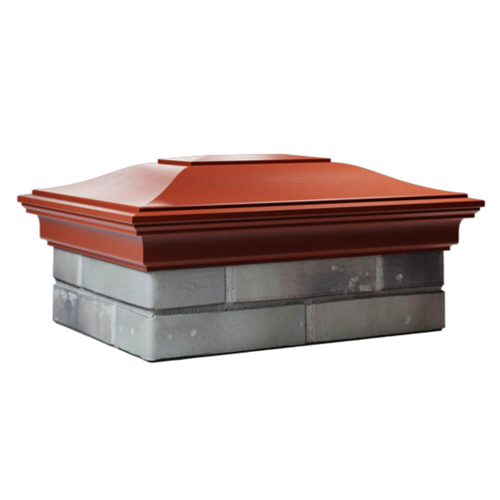 Колпак Zking Монблан Красный на столб 2х1.5 кирпича (515х385мм) в Реутове фото