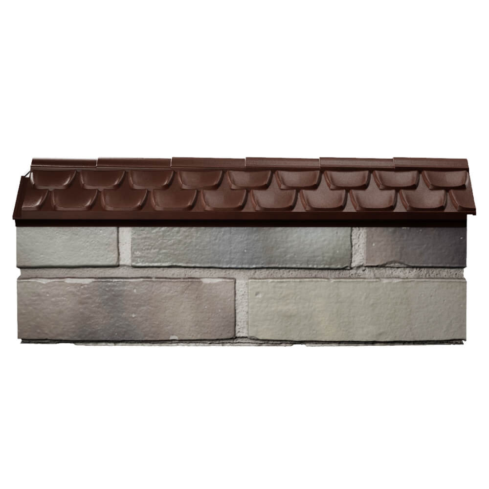 Парапет Zking Эльбрус Коричневый с посадкой на 0.5 кирпича (130мм) в Реутове фото