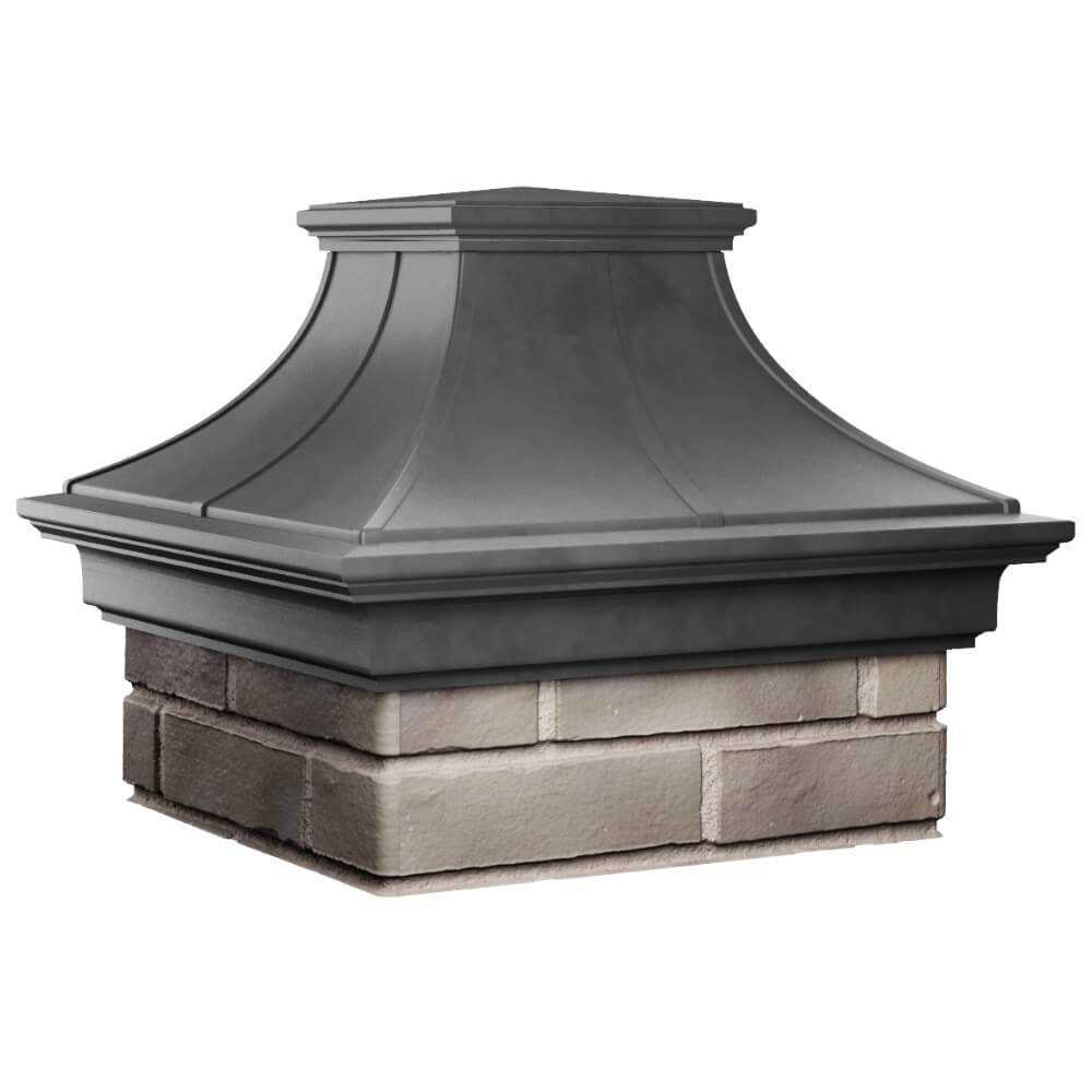 Колпак Zking Монблан Премиум Серый на столб 1.5х1.5 кирпича (385х385мм) в Реутове фото