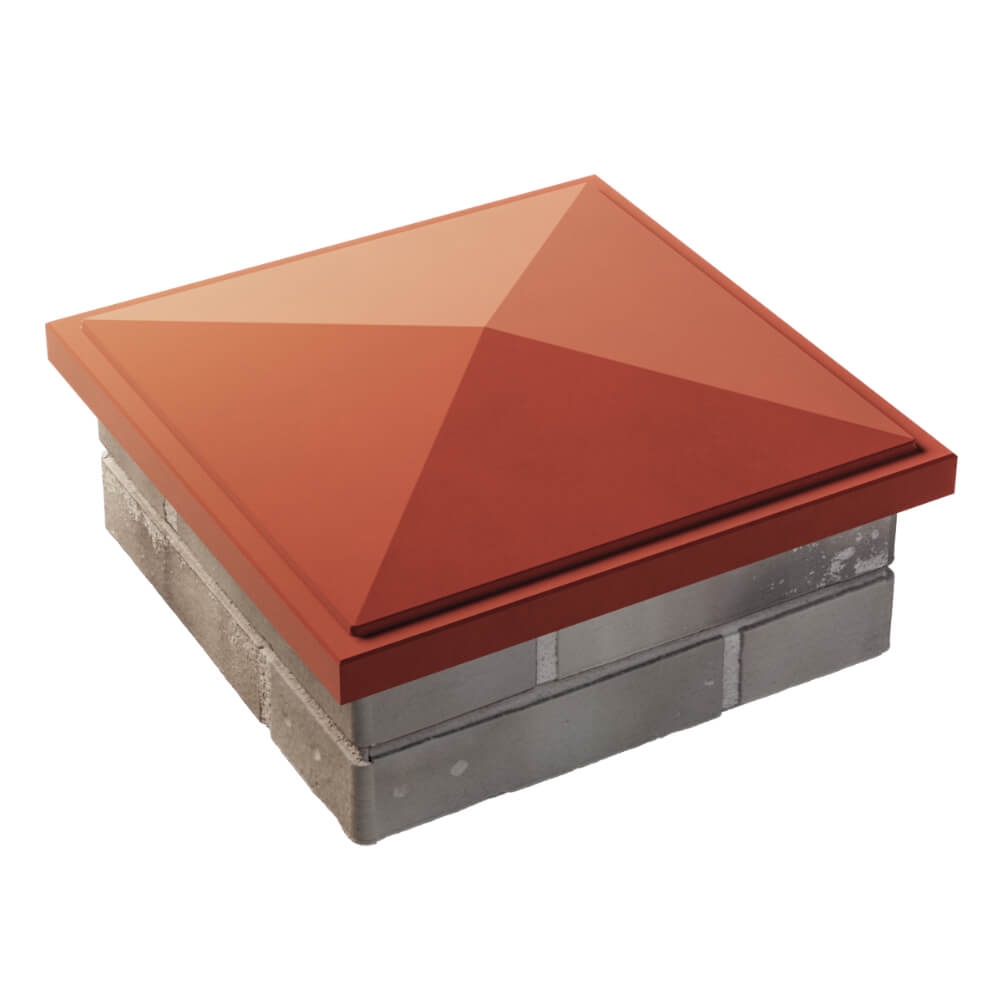 Колпак Zking БонаМоно Красный на столб 1.5х1.5 кирпича (385х385, 400х400мм) в Реутове фото