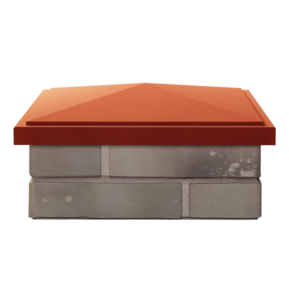 Колпак Zking БонаМоно Красный на столб 1.5х1.5 кирпича (385х385, 400х400мм) Реутов фото